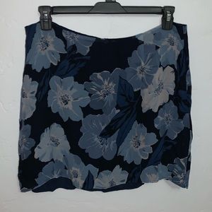 Reformation Blue Floral Skirt